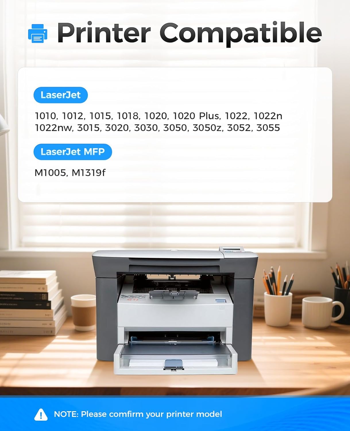 12A Black Toner Cartridge 2-Pack Replacement for HP 12A Q2612A Compatible with Laserjet MFP M1005 M1319f 1010 1012 1015 1018 1020 Plus 1022 1022n 1022nw 3015 3020 3030 3050z 3050 3052 3055 Printer