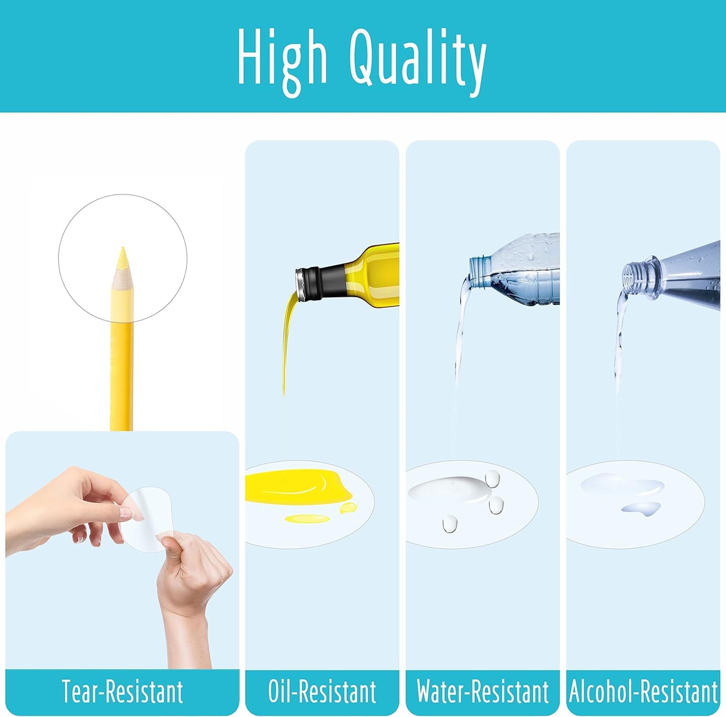 1500 PCS Round Clear Seal Stickers, Transparent Envelope Mail Wafer Seal Self Adhesive Package Circle Label Dots with Perforation Line for Envelopes, Boxes and Gift Packaging (2” in Diameter)