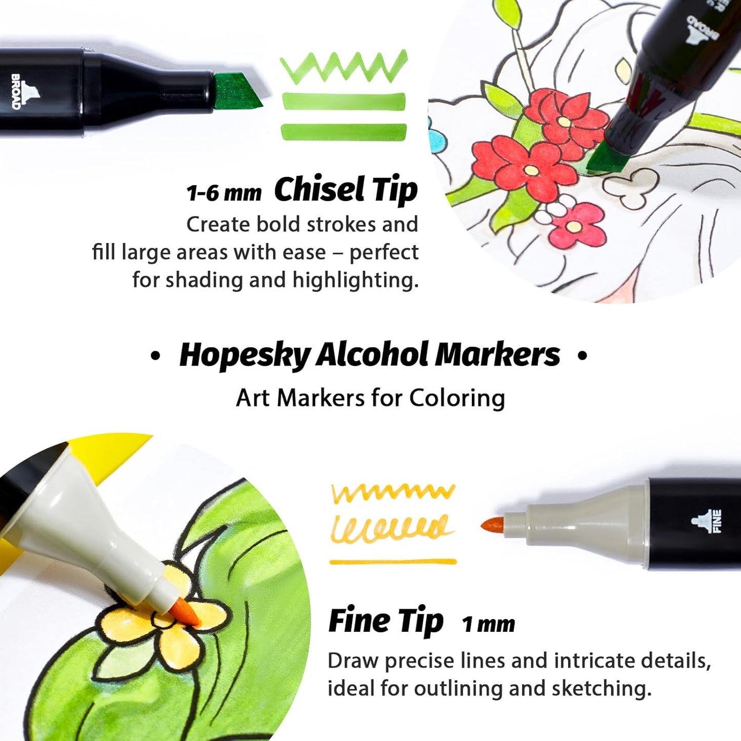 262 Colors Alcohol Markers - Dual Tip Permanent Art Markers Set for Coloring Drawing Painting, Fine and Chisel Tip Alcohol Based Pens with Carrying Case for Adult Artists