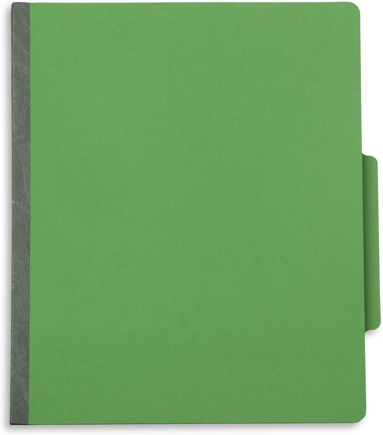 10 Green Classification Folders, 2 Divider, 2 Inch Tyvek expansions, Durable 2 Prongs Designed to Organize Standard Medical Files, Law Client Files, Office Reports, Letter Size, Green, 10 Pack