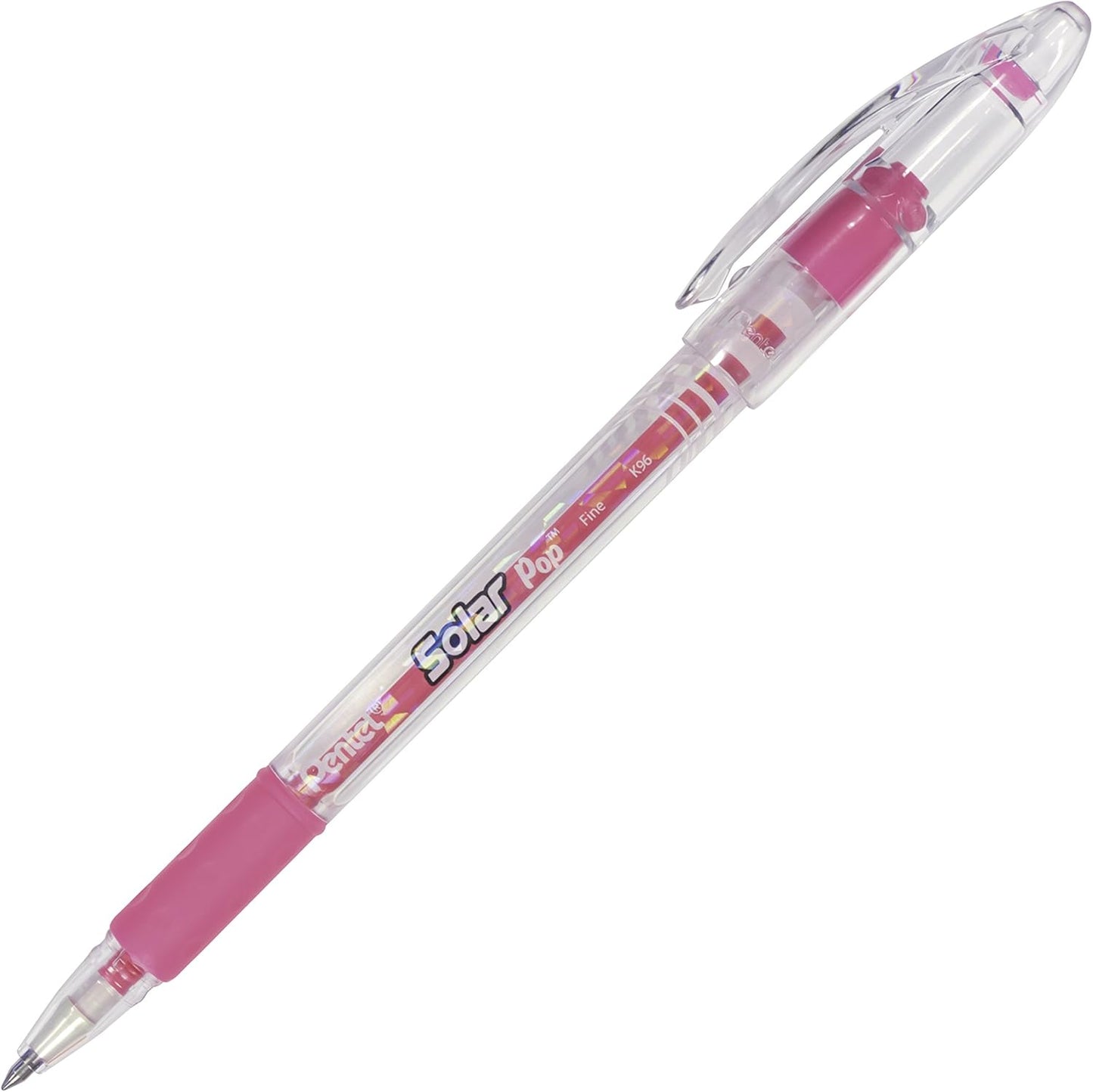 Pentel Arts Solar Pop Neon Gel Pen, 0.6mm Fine Line, Assorted Colors, Pack of 8 (K96PABP8M)