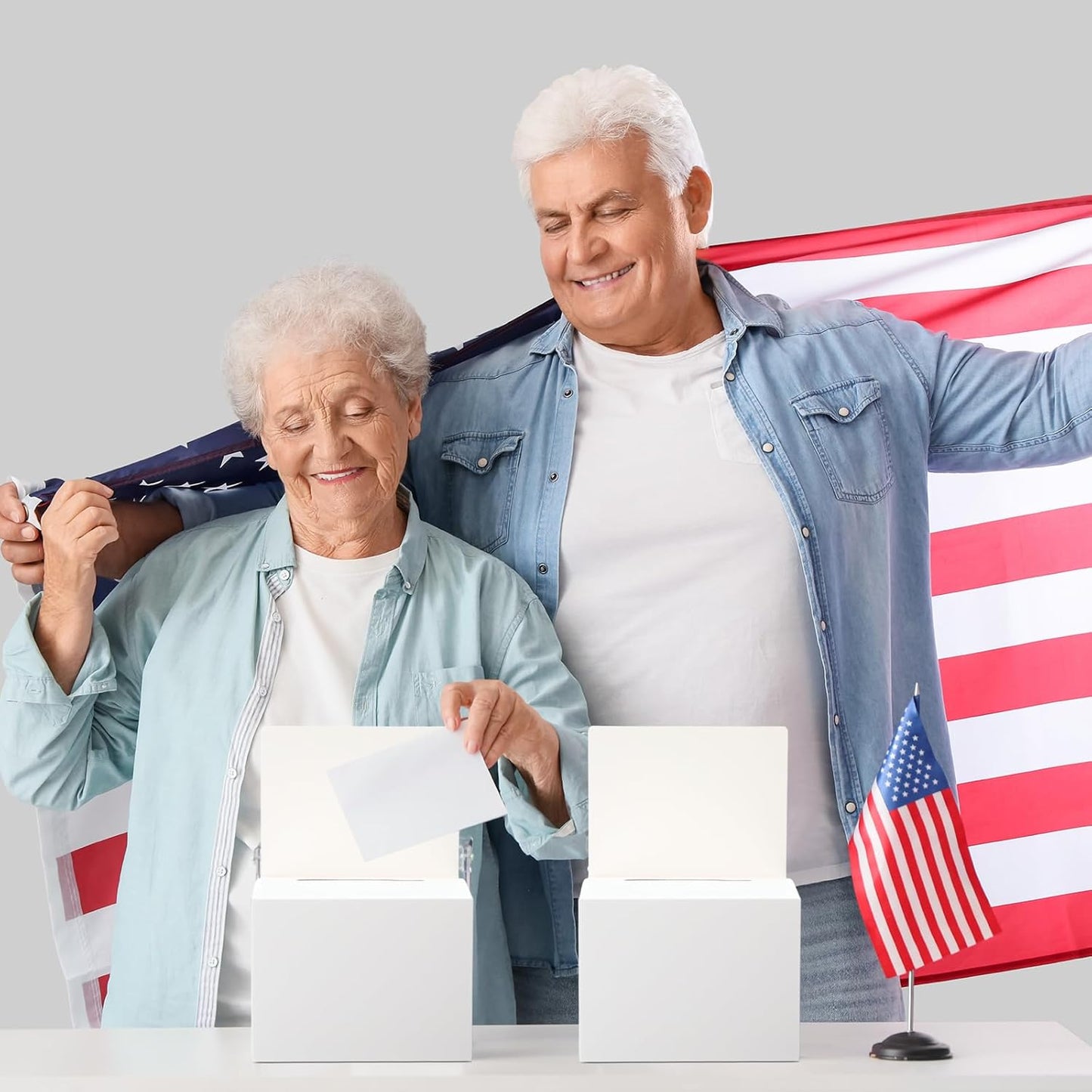 Geelin 48 Pcs Cardboard Raffle Ticket Box Ballot Suggestion Boxes with Slot for Donation Fundraising 6.3 x 4.7 x 4.7 Inches Storage Container for Voting Tip Jar Survey and Collecting Business Card