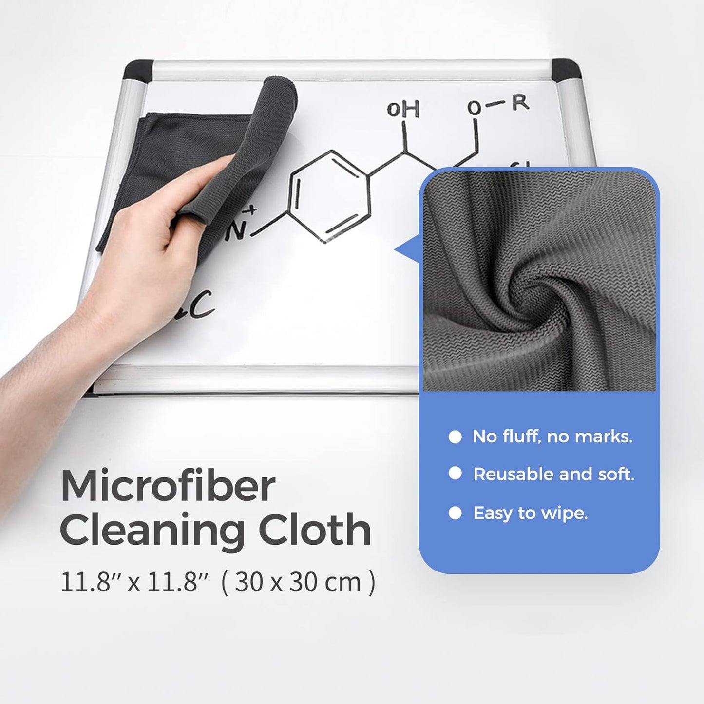 loukin Non-Toxic Whiteboard Cleaner, 17 fl oz Dry Erase Board Cleaner, Low-Odor Whiteboard Cleaning Spray with Cloth, Removes Stubborn Marks from Whiteboards, Chalkboard