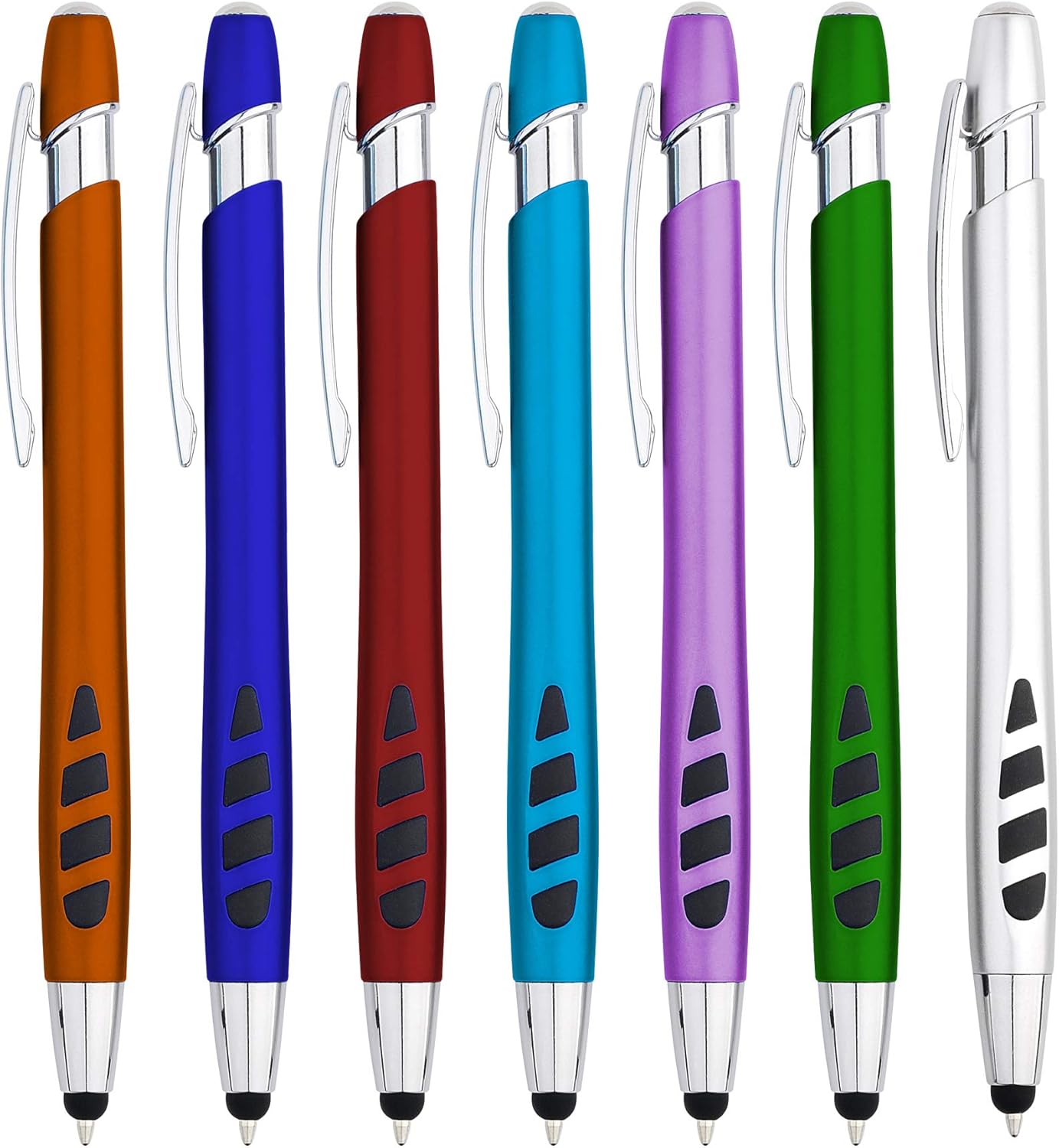 Personalized with Your Custom Logo or Text Pens-300 Pack Bulk-for Businesses, Parties, and Events, 2 in 1 Capacitive Stylus & Ballpoint Pen Compatible with Most Touchscreen Devices, Orange