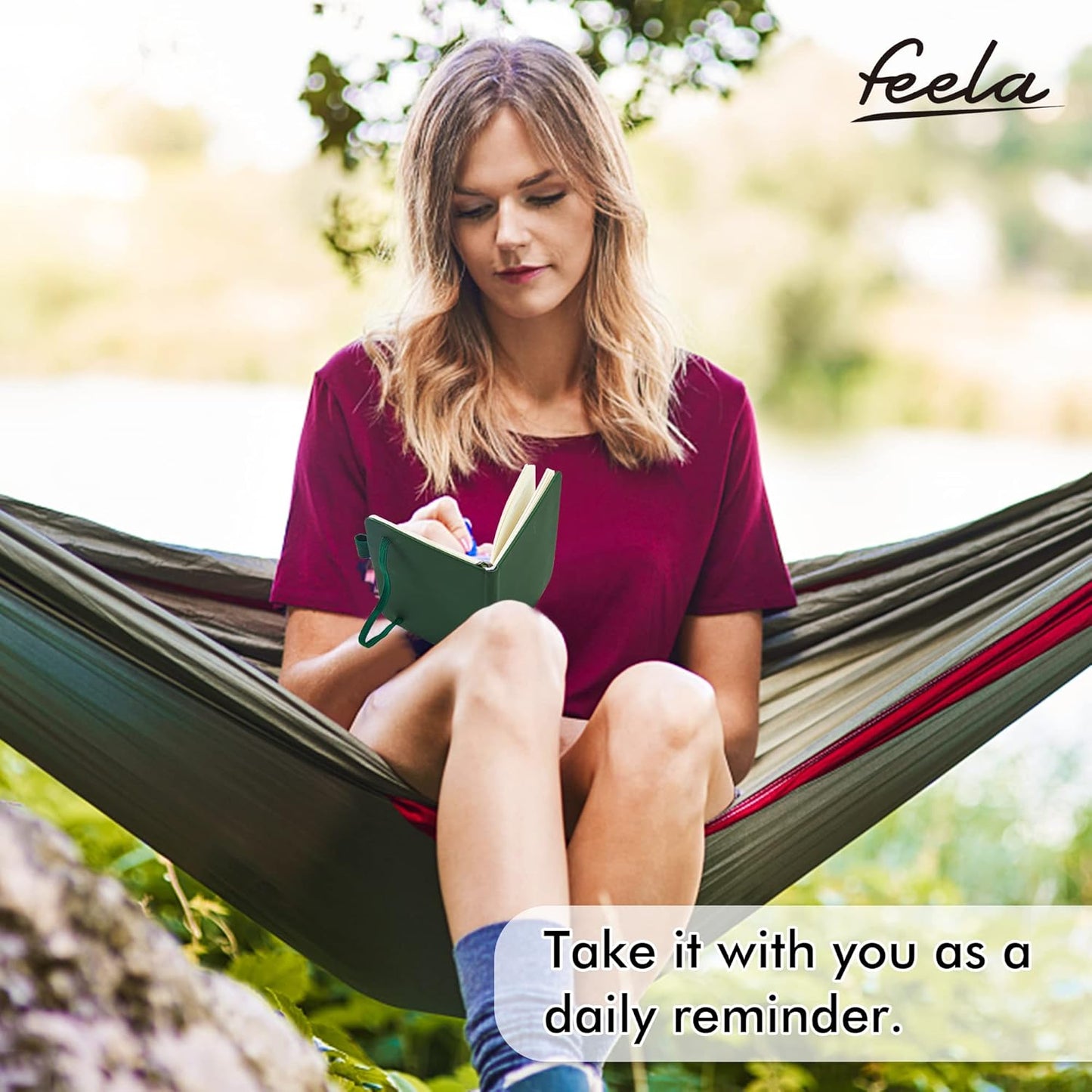 feela Pocket Mini Notebooks Bulk, Small Cute Memo Notepads Hardcover College Ruled Lined Journals with Pen Holder for School Business Work, with 6 Black Pens, 3.5”x 5.5”, 6 Pack, A6, Vintage Colors