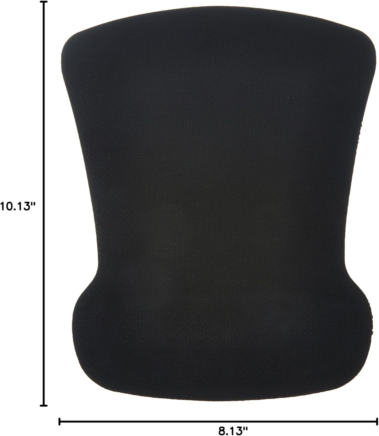 Amazon Basics Irregular Ergonomic Gel Computer Mouse Pad with Wrist Rest for Pain Relief, 10.1L x 8.1W inches, Black