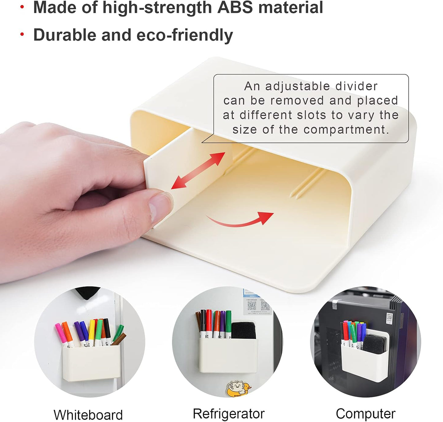 NiArt Whiteboard Magnetic Dry Erase Marker Holder Set, 12 Colors Fine Markers, Magnetic Whiteboard, Dry Eraser for School Office Home