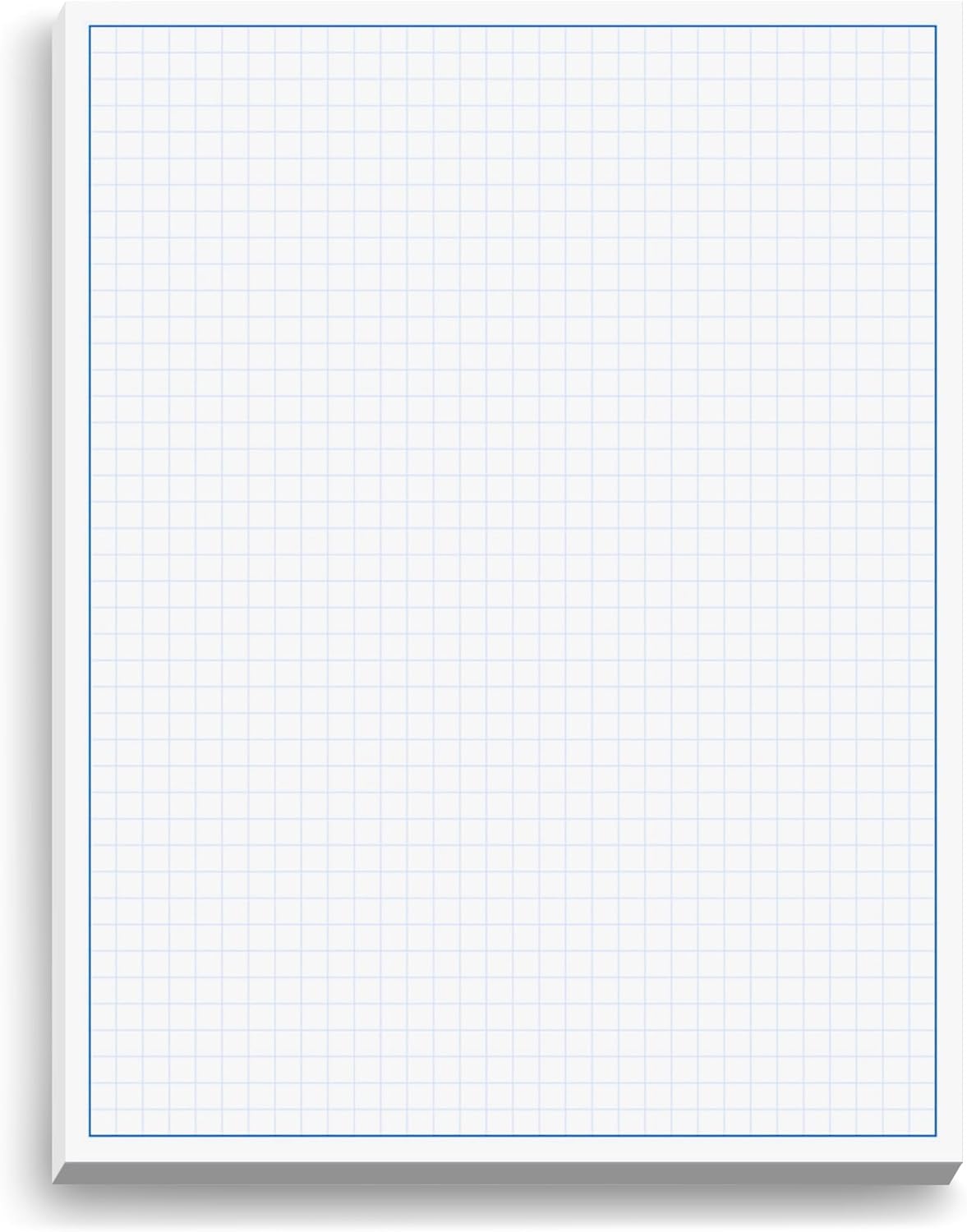 Graph Paper Pad for Blueprint Drawings, Drafting, Engineering Drawing, and Planning - Graph Paper 8.5x11 Blueprint Quadrille Grid Paper Pads with Blue Lines, High Brightness 50 Sheets (1-Pack)