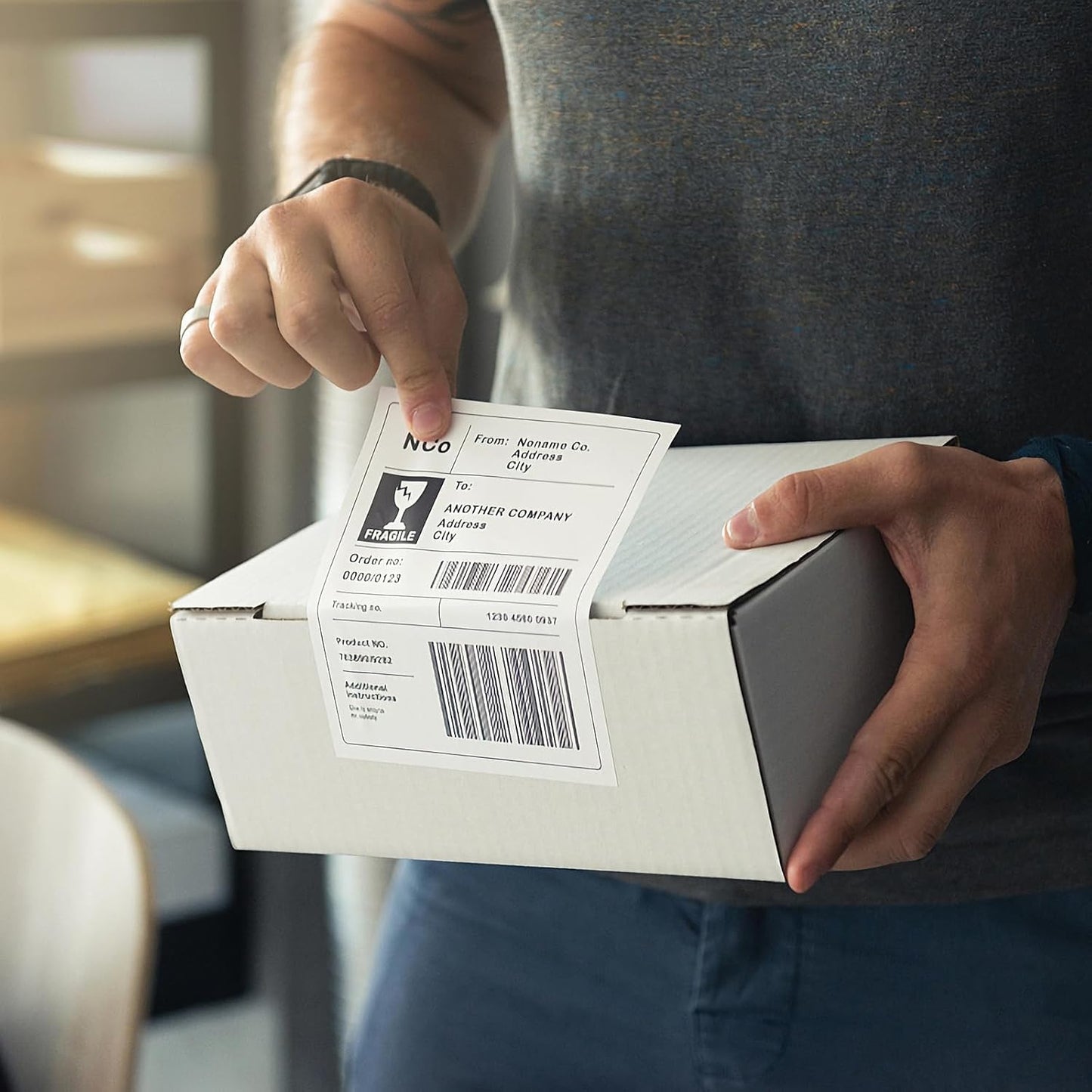 1000 Half Sheet Self Adhesive Shipping Labels, 8.5" x 5.5" Address Labels Laser/Ink Jet White Blank Shipping Stickers(500 Sheets)