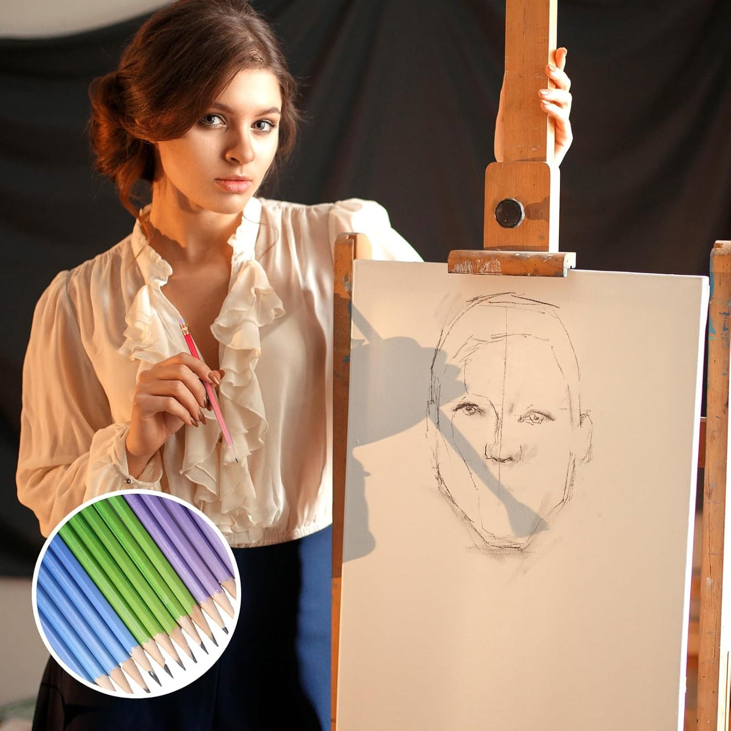 TecUnite 120 Pcs #2 HB Pencils with Eraser No 2 Unsharpened Wooden Hexagonal Pencils for Adults Gifts for School Exam art Learning Office Sketching(Gradient Color)