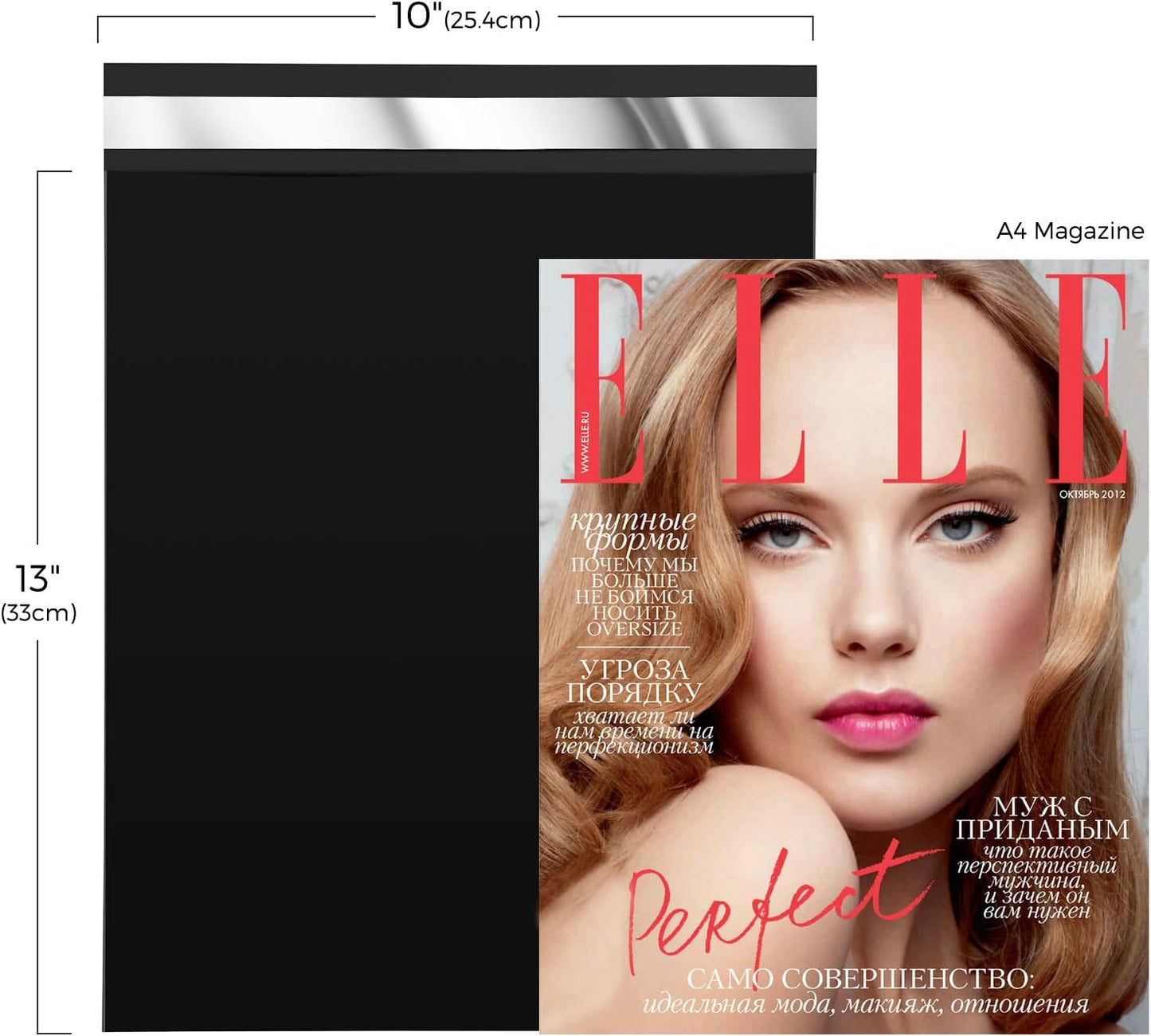 Fuxury Poly Mailers 10x13 Inch 50 Pcs, Waterproof Shipping Bags for Clothing, Strong Adhesive Shipping Envelopes for Small Business Suppliers, Self Seal Mailers Poly Bags Mailing Envelopes Black