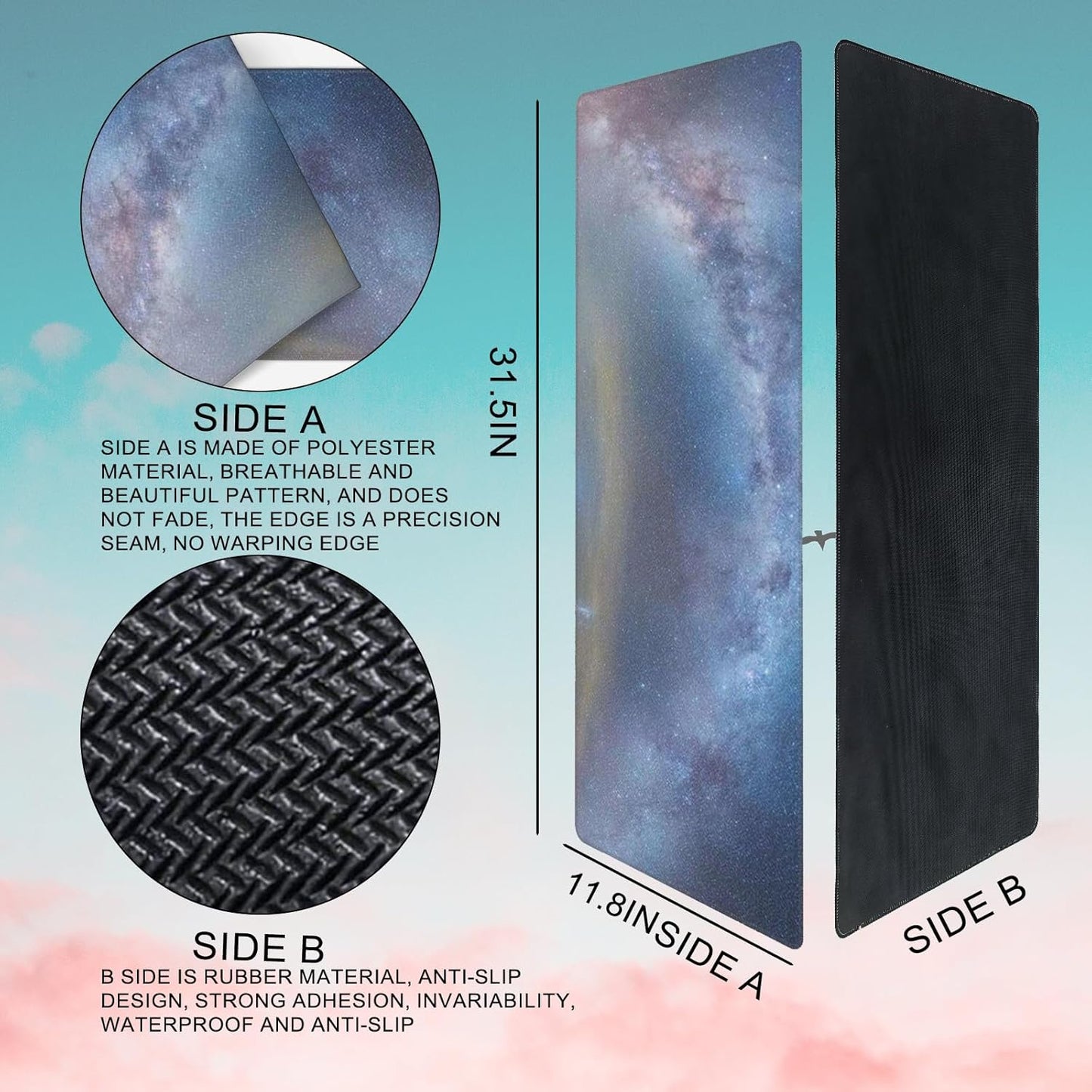 Bear Gaming Mouse Pad, Desk Mat, Non-Slip Rubber Base Cool Aesthetic MousePads for Computer Laptop Keyboard Office School Home Desktop Accessories Decor 31.5" x 11.8"