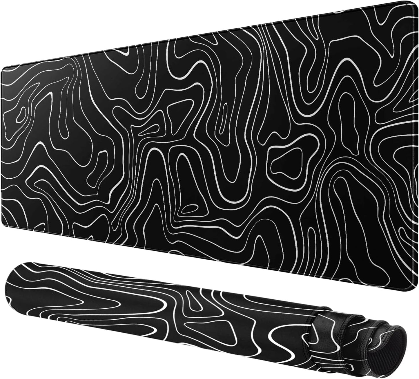 Large Mouse Pad for Desk - Gaming Mouse Pad with Stitched Edges, Anti-Slip Base, Desk Pad for Keyboard and Mouse