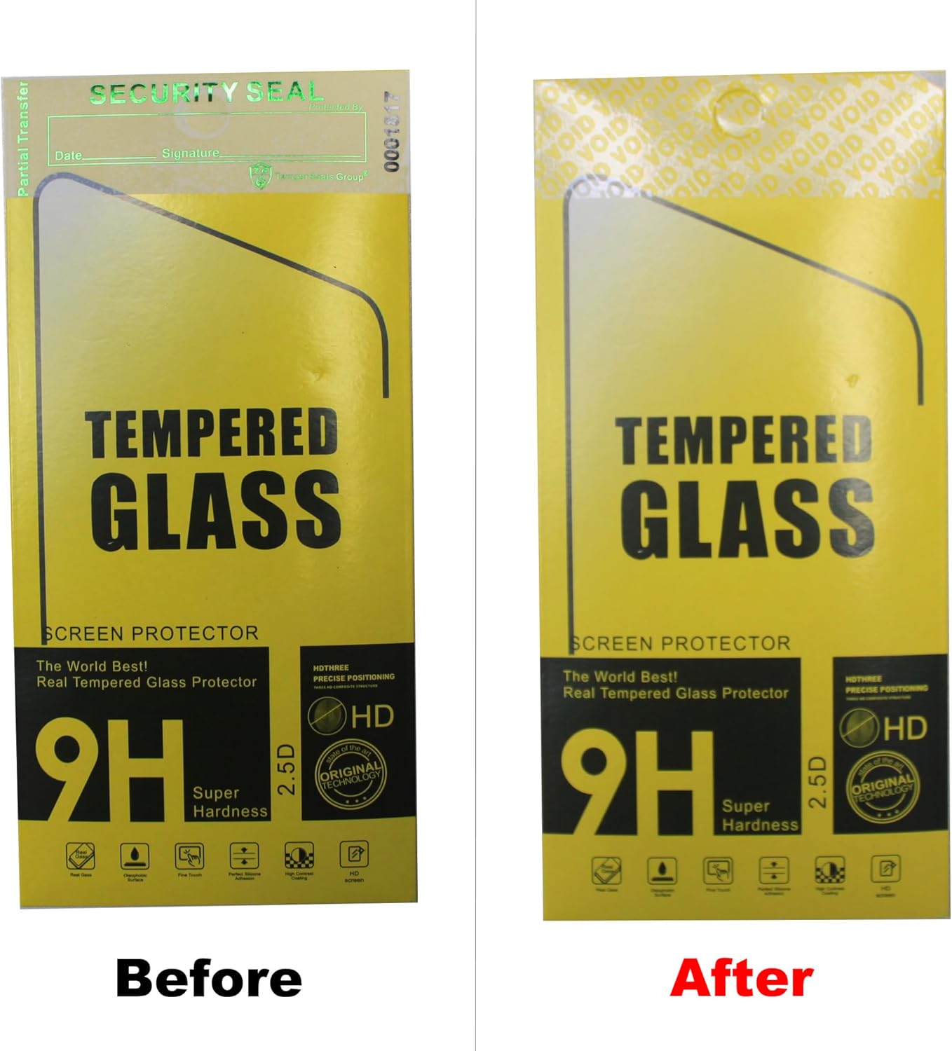 100pcs Partial Transfer Tamper Proof Security Warranty Void Stickers/Labels/Seals with Holographic Laser Print (White, 1 x 3.35 Inches, Serial Numbers)