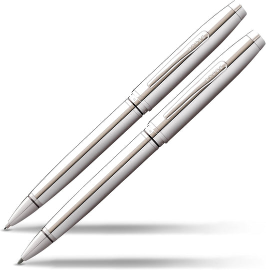 Cross Coventry Polished Chrome Pen and Pencil Gift Set
