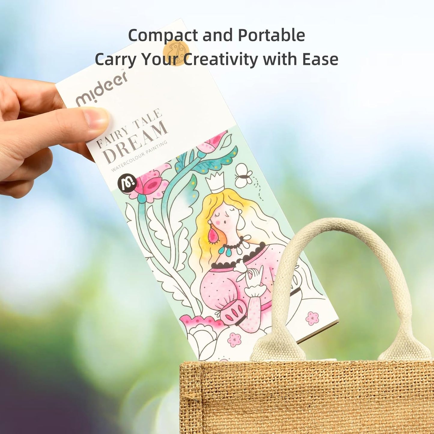 MiDeer Water Coloring Books for Kids Ages 4-8,Pocket Watercolor Painting Book Kit for Toddlers (Dinosaur Academy)