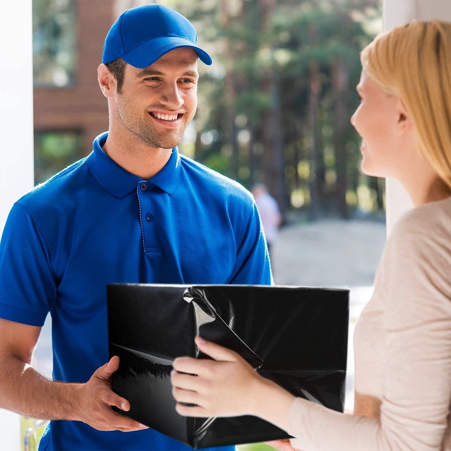 Fuxury 30000 Pcs Large Poly Mailers 24x24 Inch, Waterproof Shipping Bags for Clothing, Strong Adhesive Shipping Envelopes for Small Business Suppliers, Self Seal Mailers Poly Mailing Bags Black