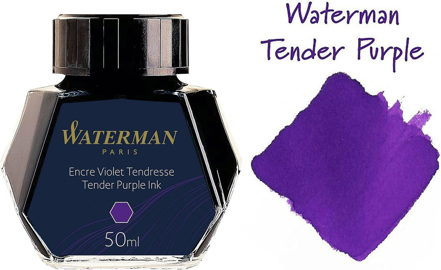 Waterman Tender Purple Fountain Pen Ink Premium Quality 50ml Bottle 1.69 Fl Oz (Pack of 1)