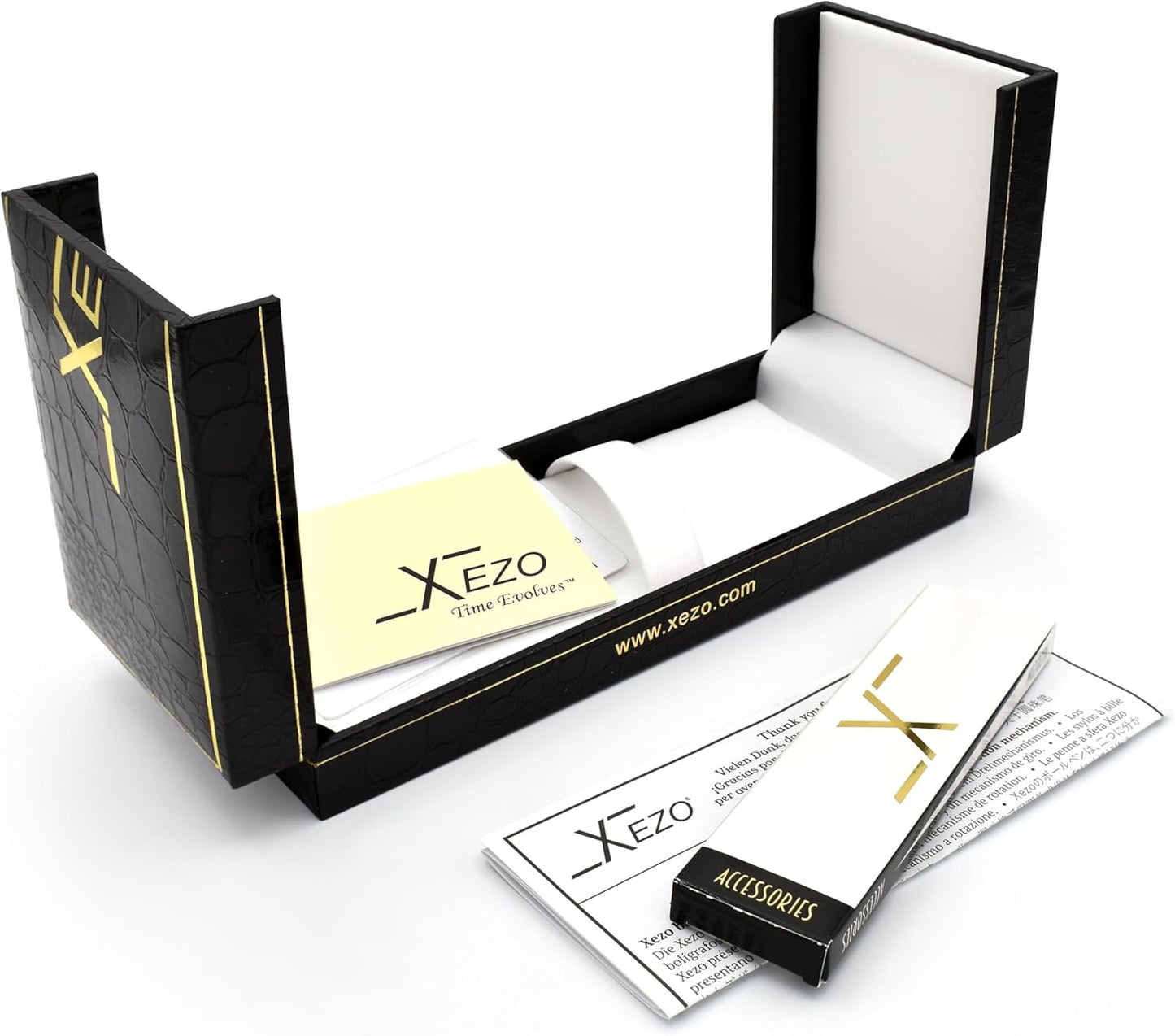 Xezo Urbanite II Ballpoint Pen, Medium Point. Sporty Red, Black, and White Checkered Acrylic on Brass. Chrome Plated. Handcrafted, Limited Edition, Serialized