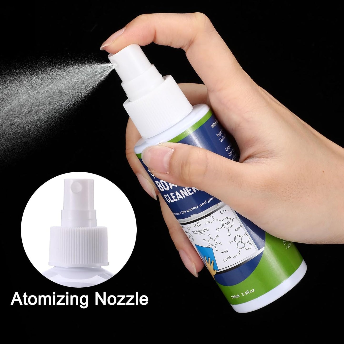 Loopeer 16 Pack Whiteboard Cleaner Spray 3. 4 oz Dry Erase Board Cleaner with Cloths Non Toxic Dry Erase Cleanning Removes Stubborn Marks from Whiteboards