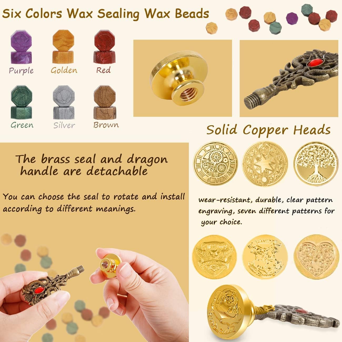 Feather Pen Pheasant Quill Pen and Ink Set,Caligraphy Kits for Beginners, Feather Pen and Ink Set With Leather Journal Notebook,Wax Seal Kit,7 Wax Seal Stamp Heads,Calligraphy Pens for Gift