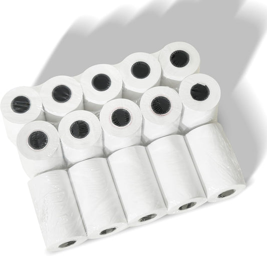 2-1/4" x 50' Thermal, 25 Rolls, Compatible with Verifone Vx520, Ingenico ICT220 ICT250, First Data FD400, Veeder Root TLS350, and More