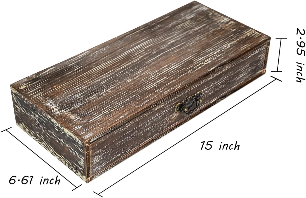 Wooden Drawers Organizer Soild Farmhouse Style RetroDesktop Drawer Storage Box Organizer With Drawers, Office Organization for Countertop Table To Store Mail, Phone, Suppliers, Glasses (Retro)