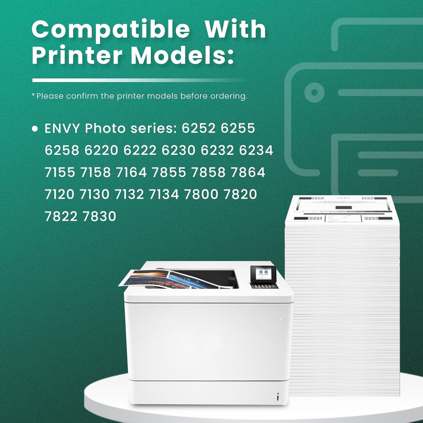 GREENBOX 64XL Ink Cartridges Combo Pack Replacement for HP 64XL 64 Ink Cartridge Black/Color for Envy Photo 7155 7855 6255 7120 6252 6220 6230 6258 7158 7130 7132 7164 7858 7800 6222 Printer, 2 Pack