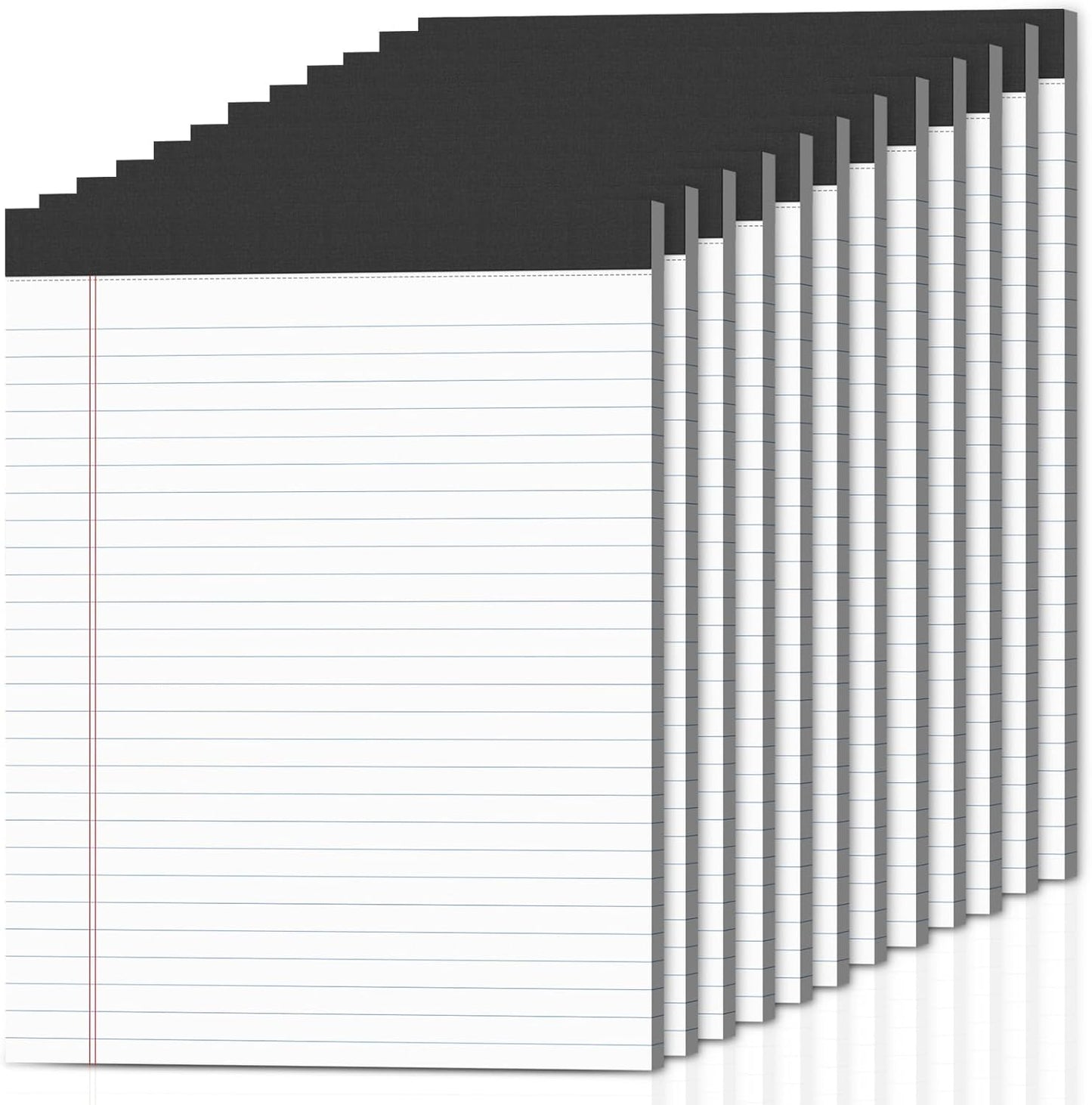 12-Pack Legal Pads 8.5"x11" Wide Ruled Note Pads - 600 Sheets (50/Pad) with Micro-Perforated Notepad & Chipboard Backing To-Do Lists Thick Lined Writing Paper Notebook for School & Office Supplies