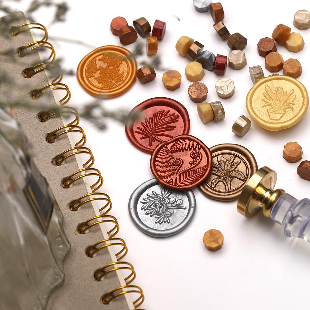 1200pcs Metallic and Red Wax Seal Beads,12 Assorted Metallic Color Sealing Wax Beads Ideal for Wax Seal Stamp Wedding Letter Envelope Decor Wine Bottle Wax Sealing (Metallic&Red)