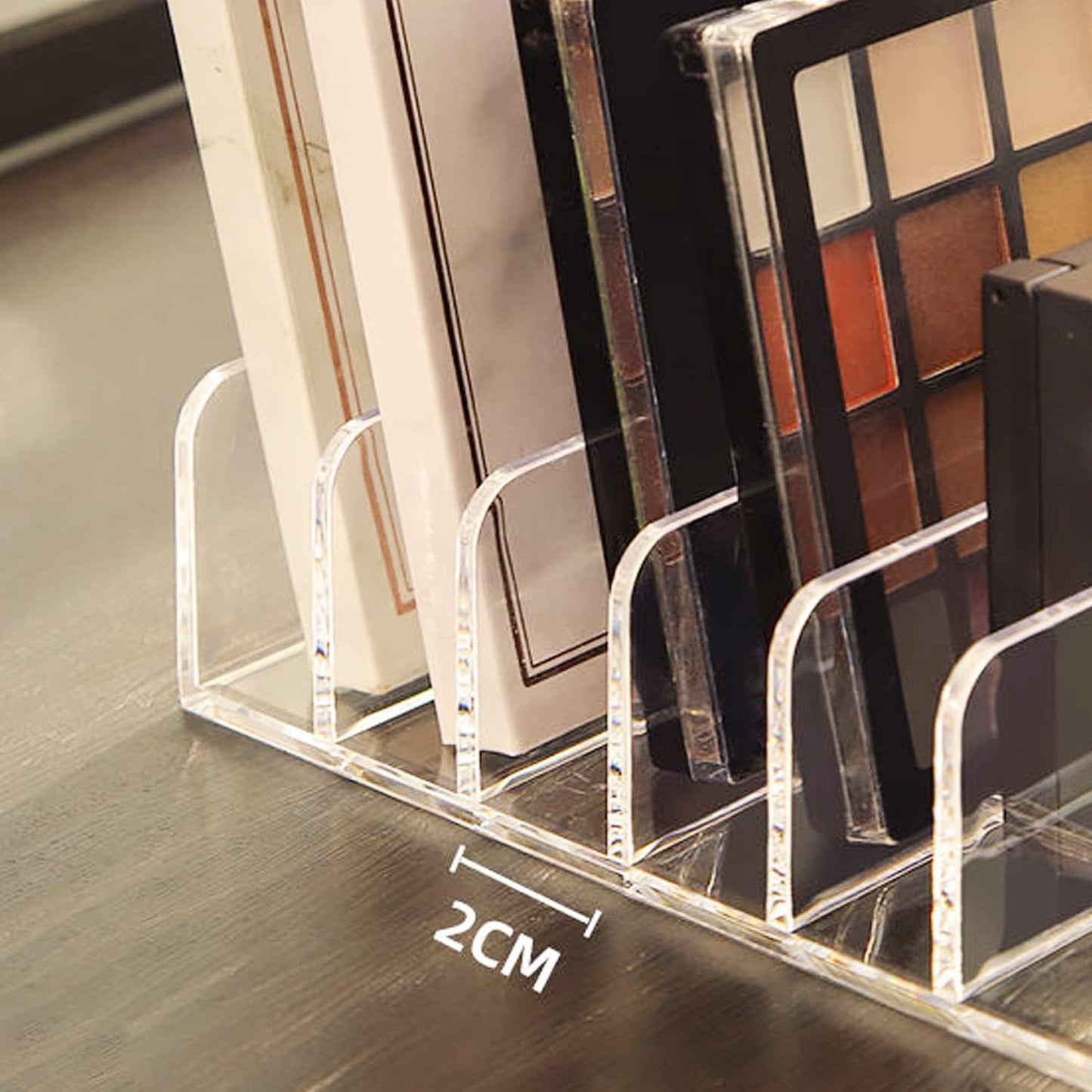 Acrylic Mail Holder 2 Pack, 7 Slots Clear Desk Organizer for Sorting Mail, Clear Bill Money Organizer for Envelope, Card and Makeup, Cash Tray for Cash Stuffing, Use in Home and Office