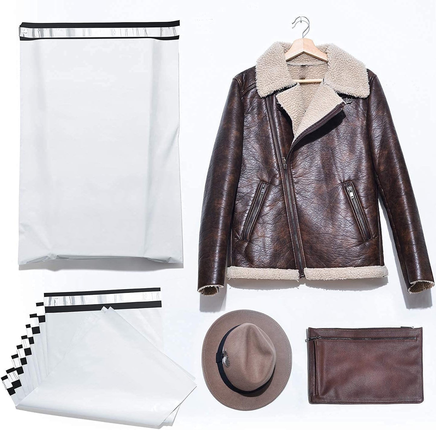 Fuxury Poly Mailers 24 x 24 Inch 600 Pack, Bulk Shipping Bags for Clothing, Strong Adhesive Shipping Envelopes for Small Business Suppliers,Waterproof Mailers Poly Bags Mailing Envelopes White