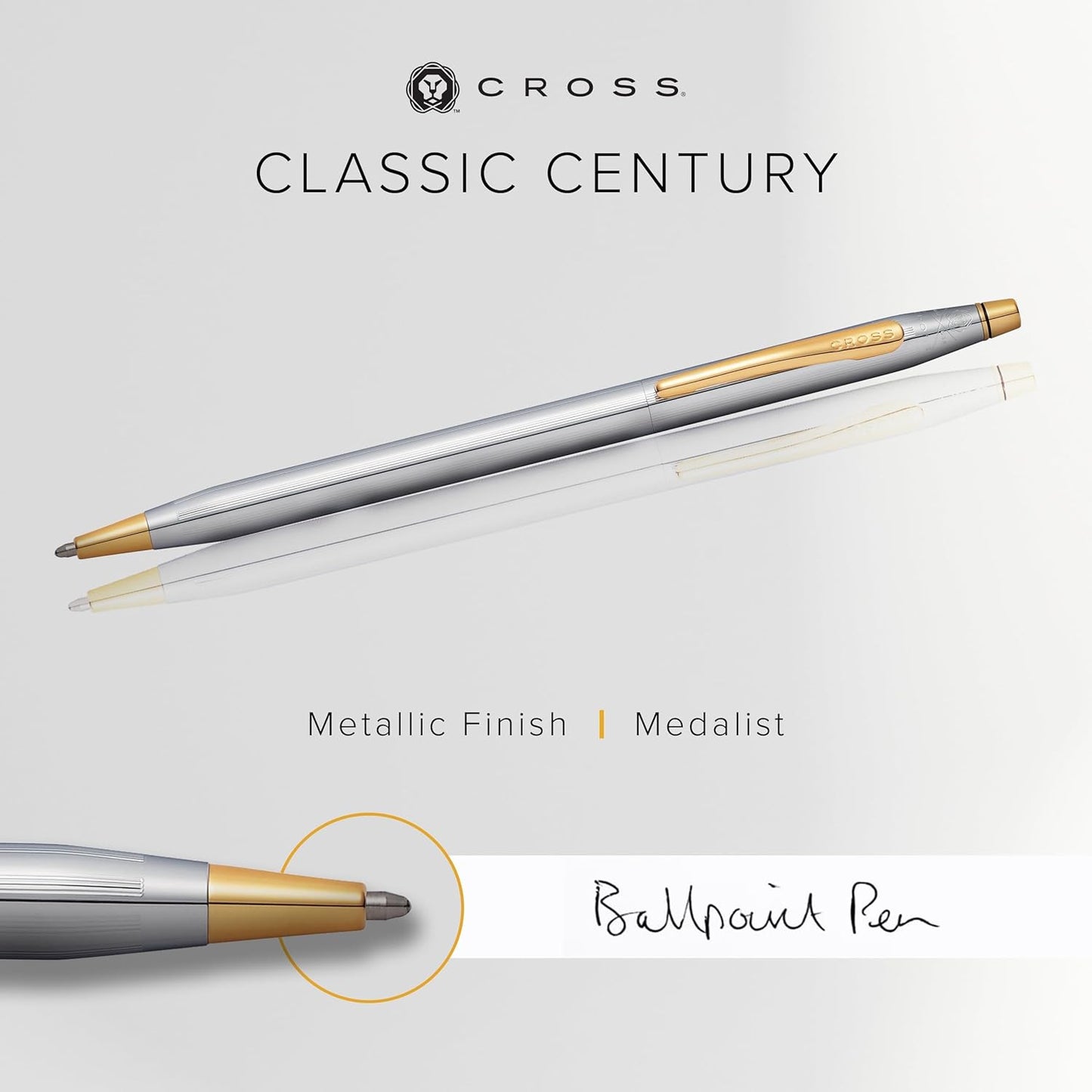 Cross Classic Century Refillable Ballpoint Pen Presented in a Luxury Gift Box - Medium Point, Black Ink, Medalist