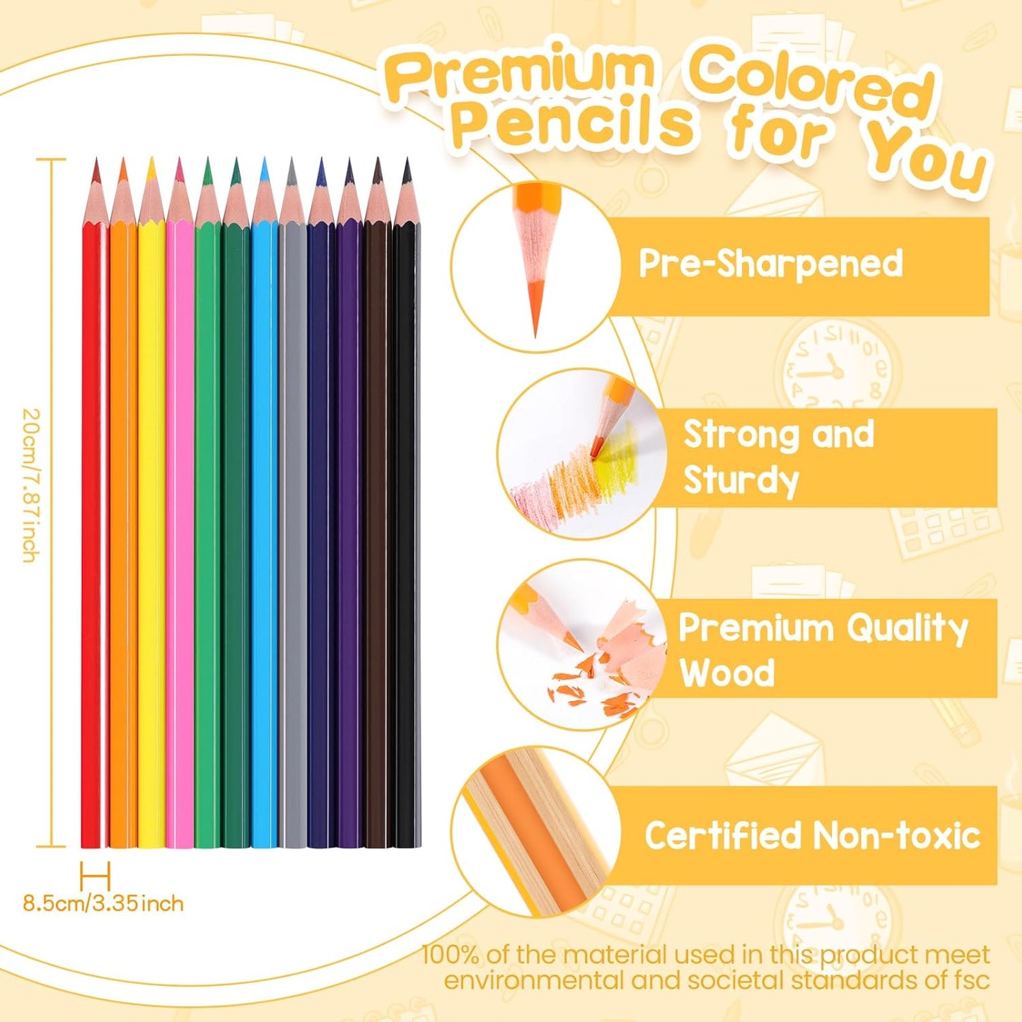 408 Packs Colored Pencils Bulk Classroom, Colored Pencils for Kids 12 Assorted Colors, Coloring Pencil Set Plus 40 Sharpeners, Pre-sharpened Color Pencil, Back to School Supplies Bulk for Teachers