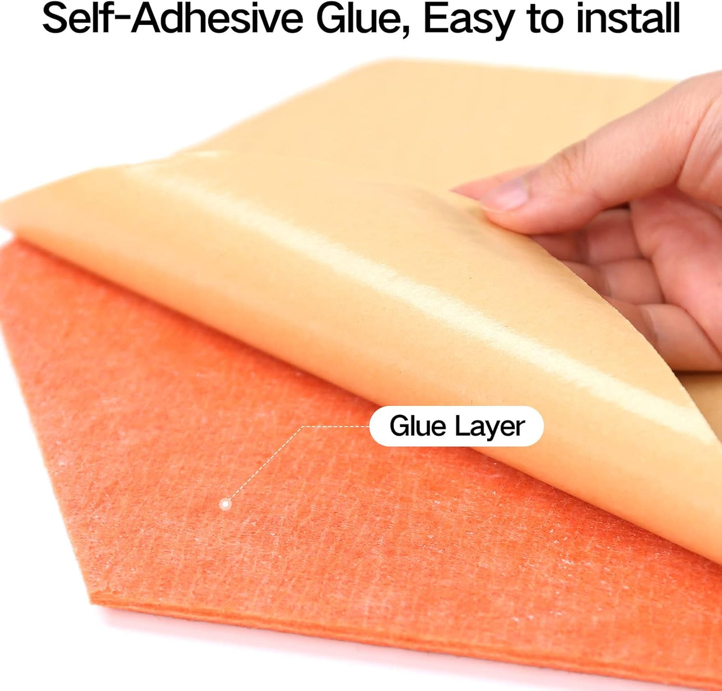 12 Pack Self-adhesive Acoustic Panels 12" X 10" X 0.4" - Sound Proof Foam Panels with High Density, Stylish Hexagonal Design, Flame Resistant, Absorb Noise and Eliminate Echoes(Tangerine)