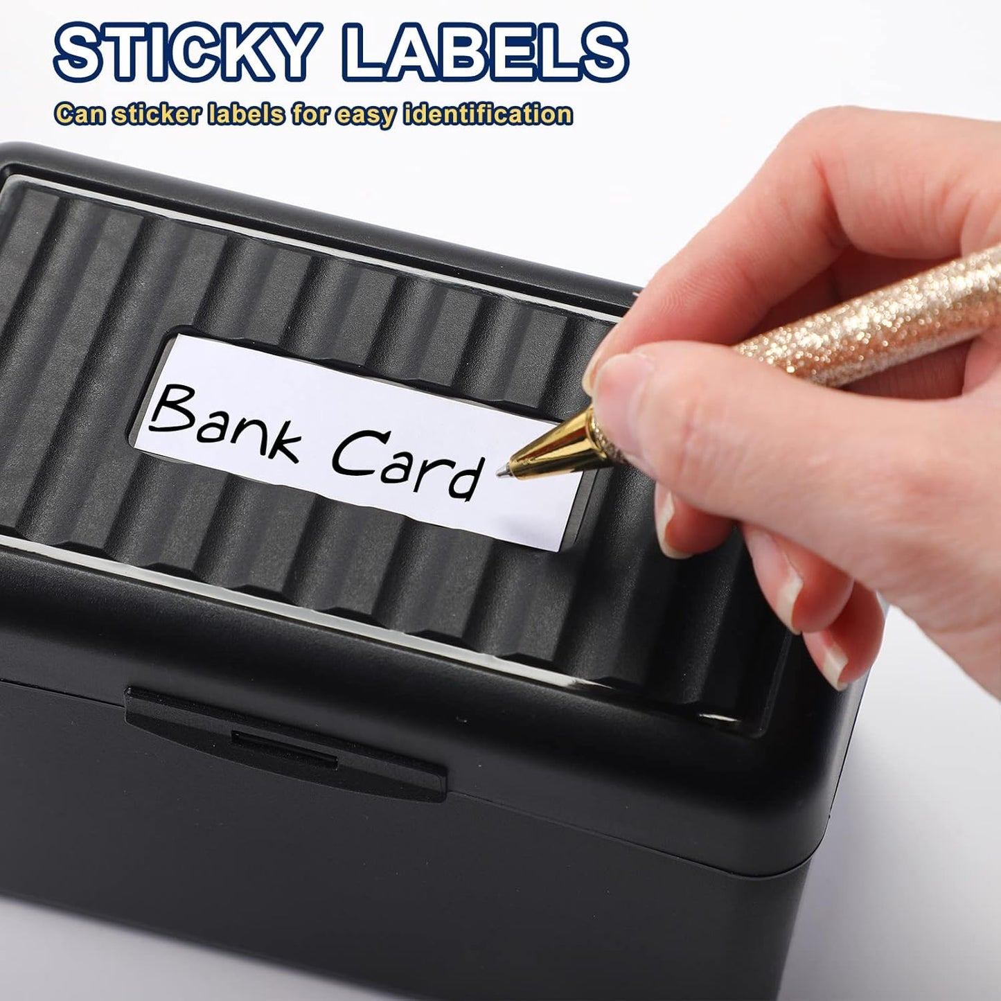 Fuutreo 12 Pack 3x5 Organizer Index Card Box Flash Note Index Card Holder Case for Recipes Addresses(Black, White)