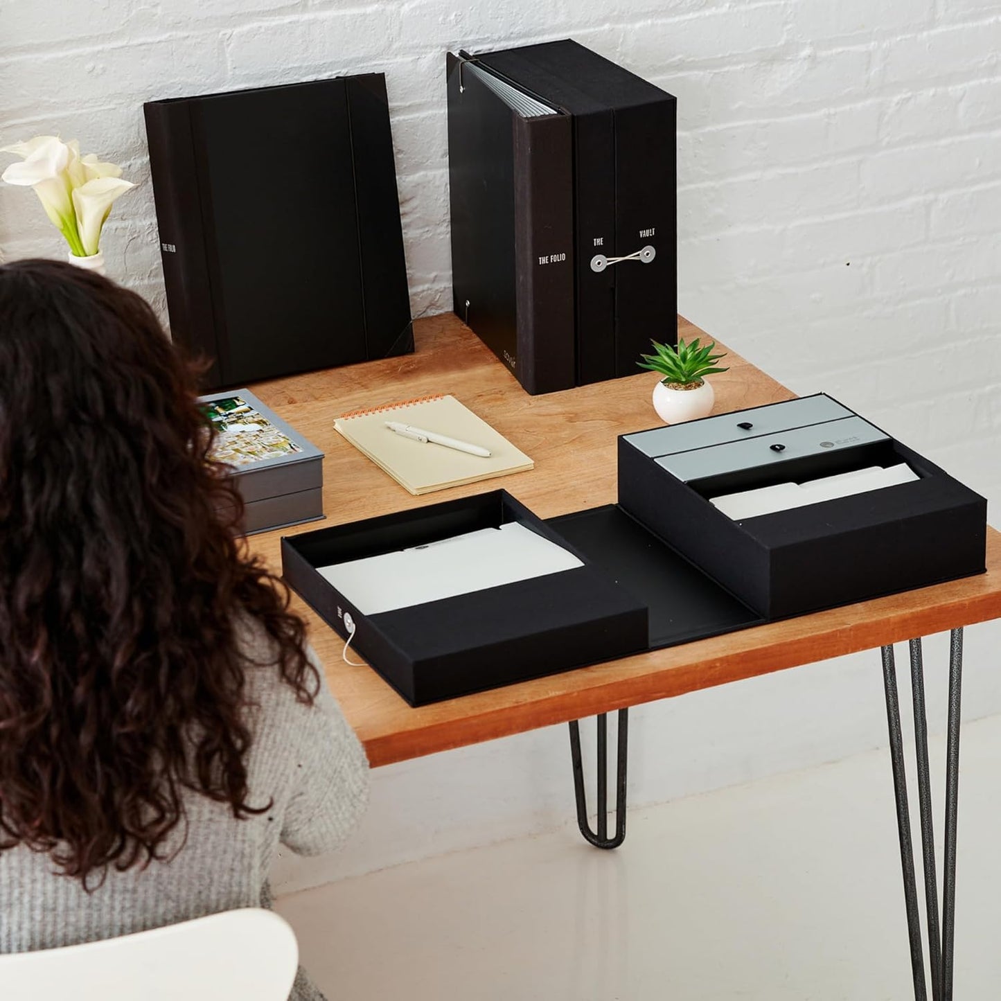 Savor | All-in-One Desk Organizer | Midnight Black – Keep Desk, Office, and Home Organized All-In-One Storage System for Important Files, Documents, Stationery, and Office Supplies