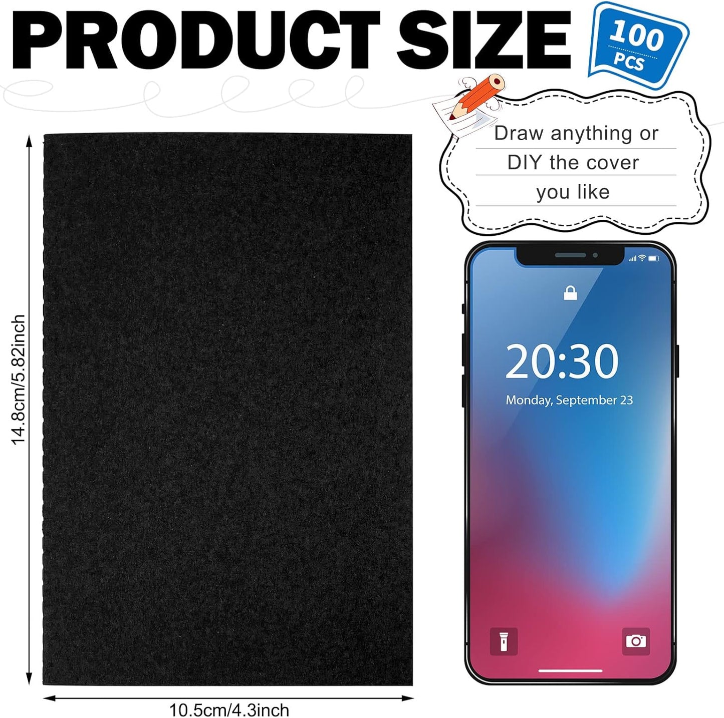 150 Pack Kraft Notebook Journals 5.82 Inch x 4.13 Inch A6 Journal Softcover Notebooks Bulk for Kids Student Writing Sketch Travel Journal Office Notepad with 48 Pages 24 Sheets, Lined (Black, Brown)