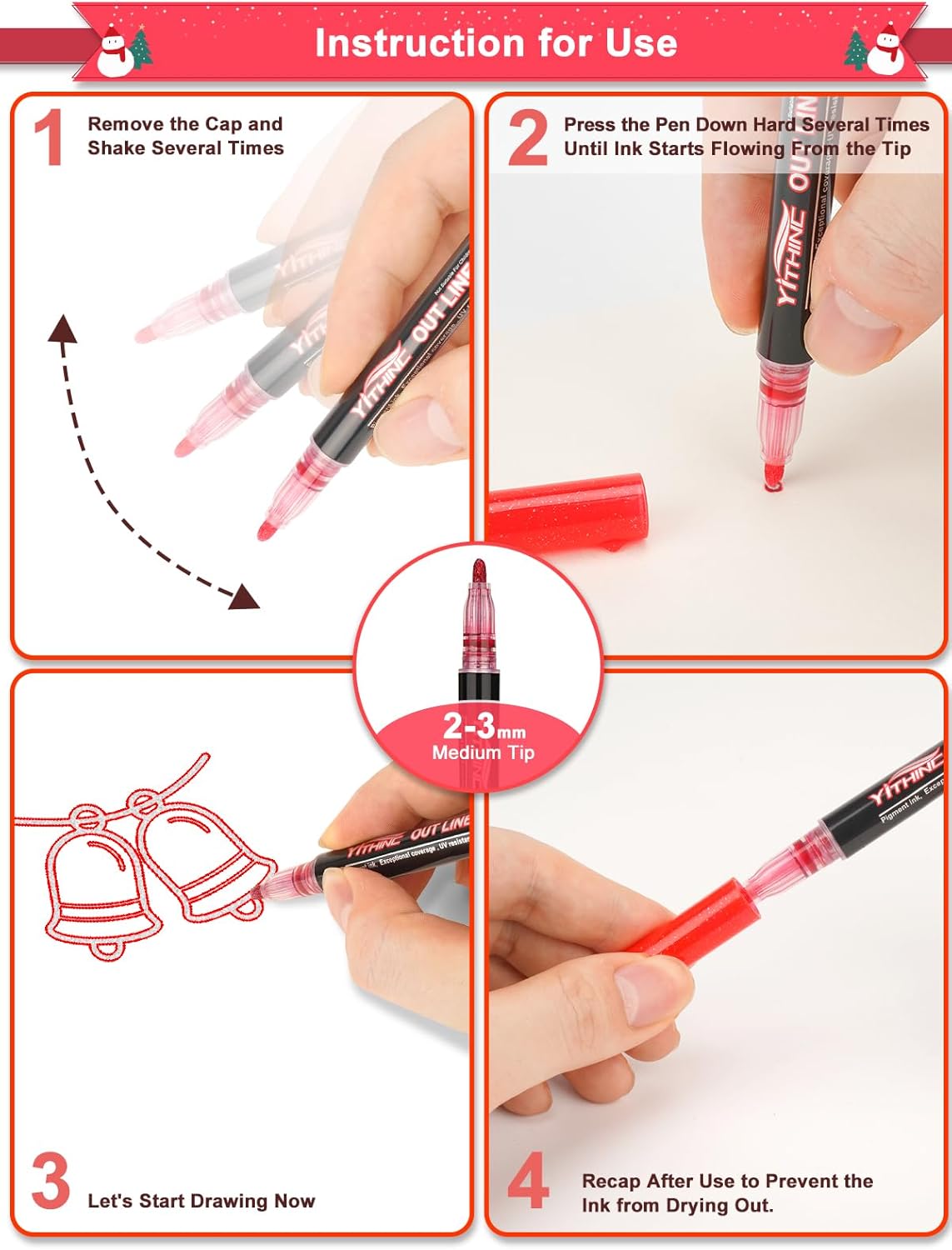 Outline Shimmer Markers, 48 Glitter Metallic Gel Pens for Coloring, Tween Teen Girl Gifts Trendy Stuff, Halloween Basket, Birthday Party, Cool Fun Art Crafts Supplies for Kids Girls Ages 8 10 12 14 16