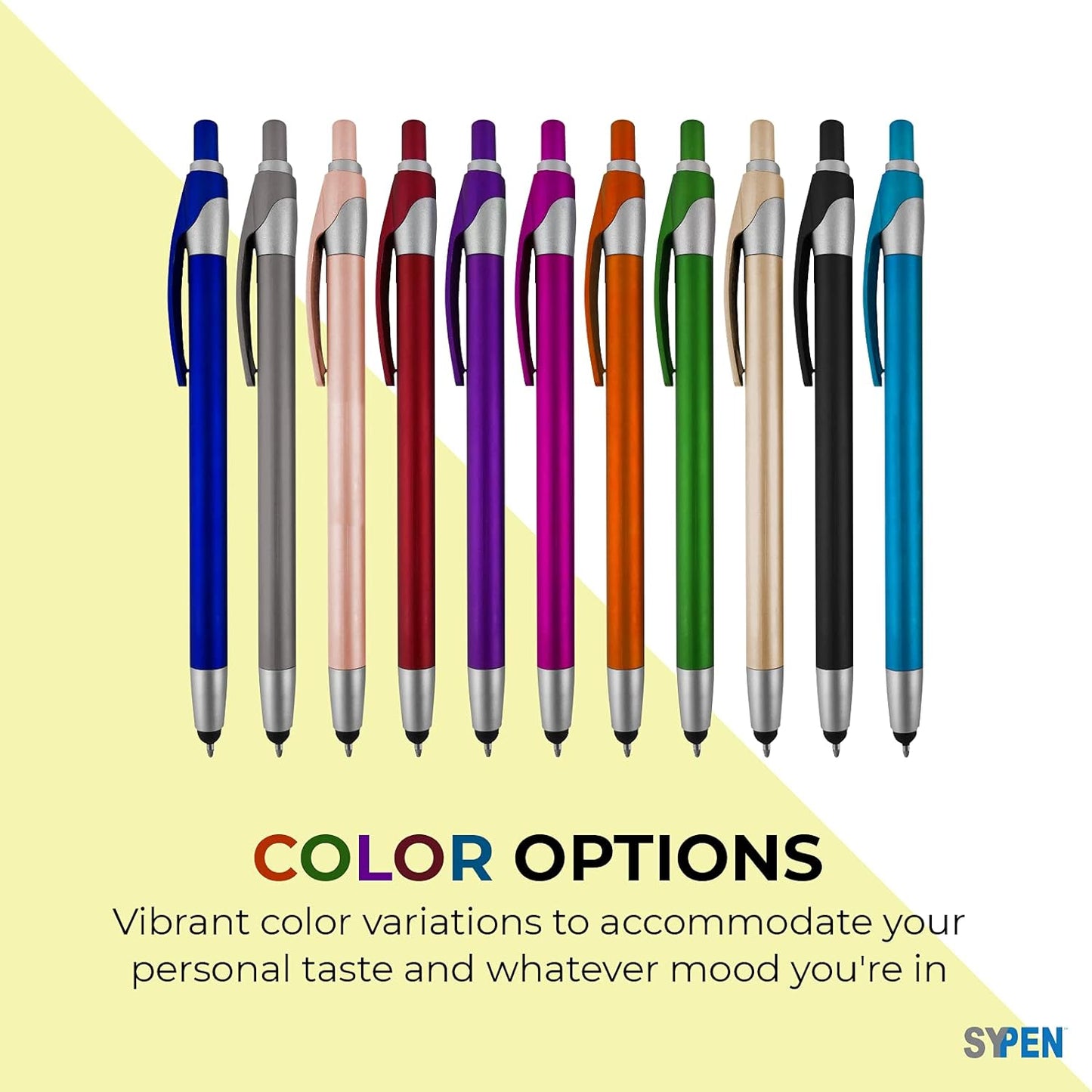 Personalized With your Custom Logo or Text Pens-Pack of 450- for Marketing, Parties, and Events, 2 in 1 Capacitive Stylus & Ballpoint Pen Compatible With Touchscreen Devices, Black Ink, Grey Pens