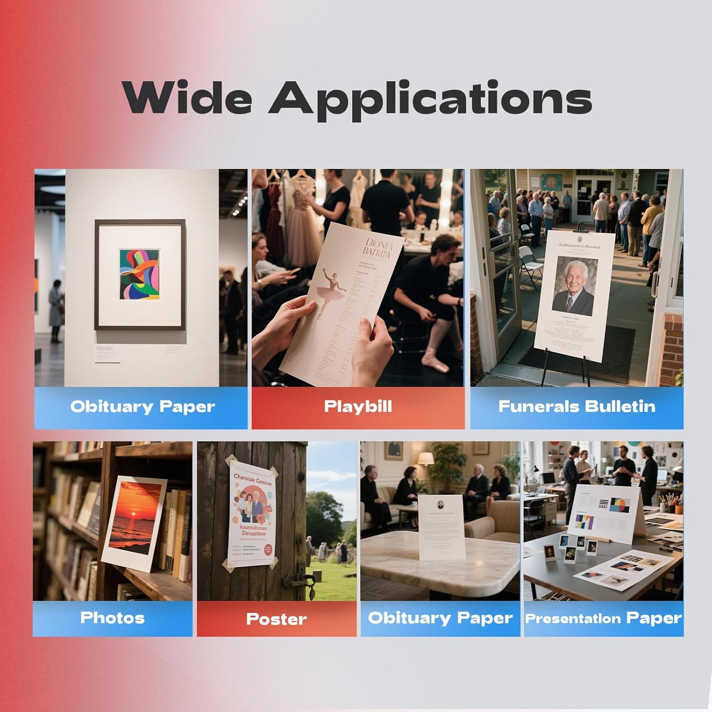 120 Sheets Matte Presentation Paper 11x17 48lb 180gsm Photo Paper for All Dye Ink Inkjet Printers