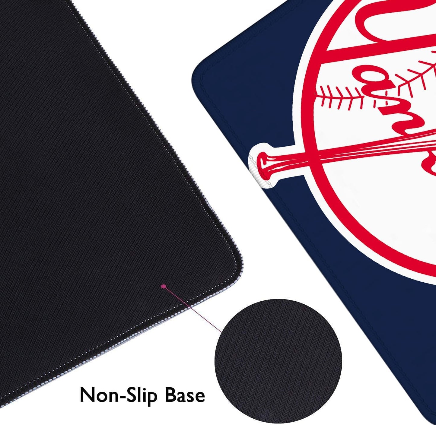 Generic Baseball Mouse Pad Extended Large Gaming Desk Pad 31.5 x 11.8 Inch, XL Mousepad Topographic Mouse Pad with Anti-Slip Rubber Base for New York Home Office