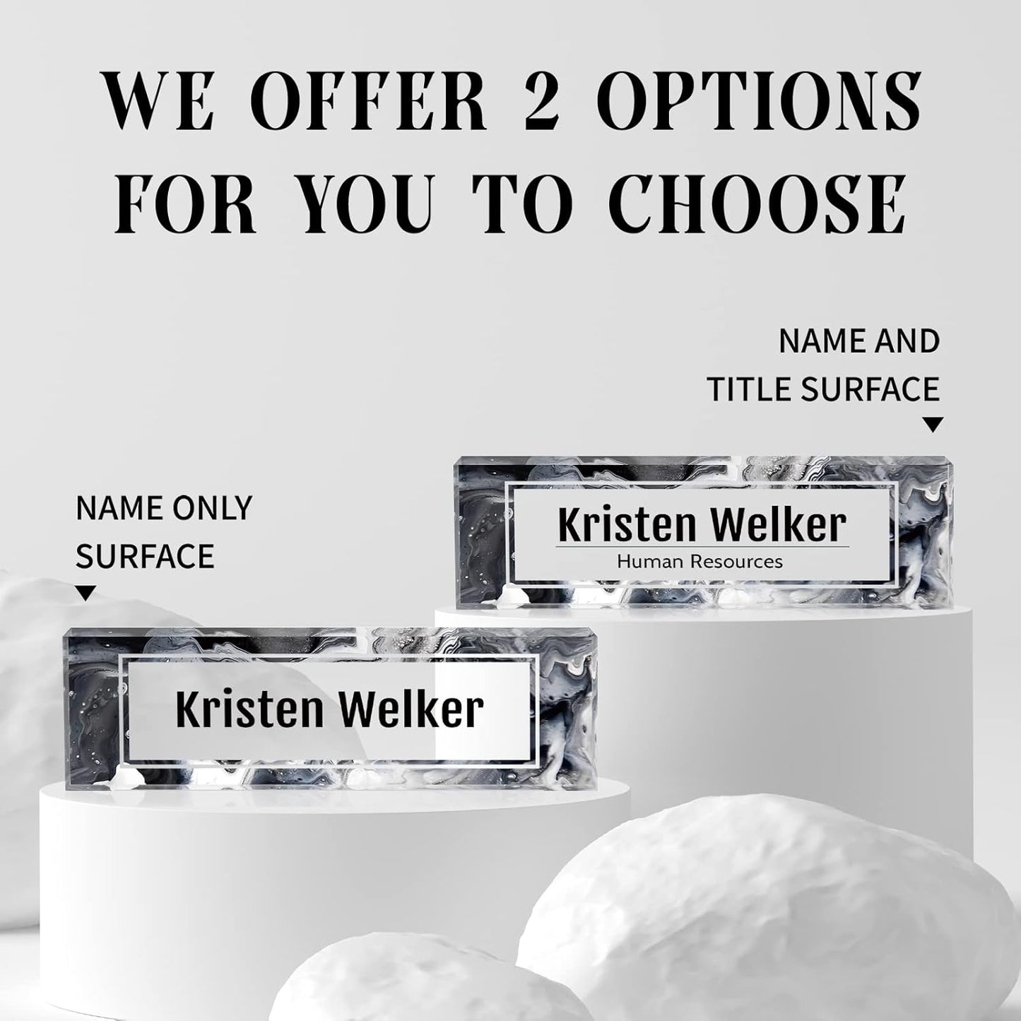 Gowelly Office Desk Name Plate Personalized |Custom Name Plates for Desk| Custom Employee Appreciation Gifts | Office Gifts for Women, Boss, Employee, Teacher, Social Worker-6