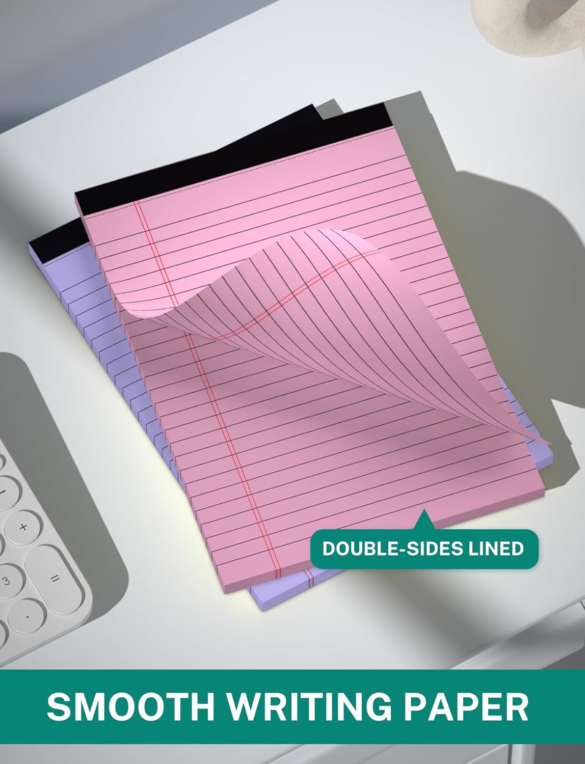 12 Pack Legal Pads 5x8 Inch Colorful Note Pads for Writing NotePads，Narrow Ruled Small Notepad 5x8 inch Legal Pad,30 Sheets Per Notebook Writing Pad for Study, Office, to-Do Lists(Multicolor)