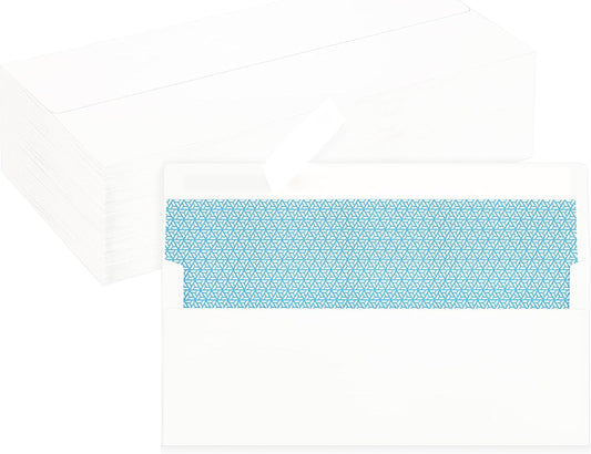 100 Pack #10 Business Envelopes, White Standard Envelopes Self Seal, Letter Size Business Mailing Envelopes for Checks Letters Invoices Statements Birthday Graduation Wedding,4 1/8 x 9 1/2 Inch