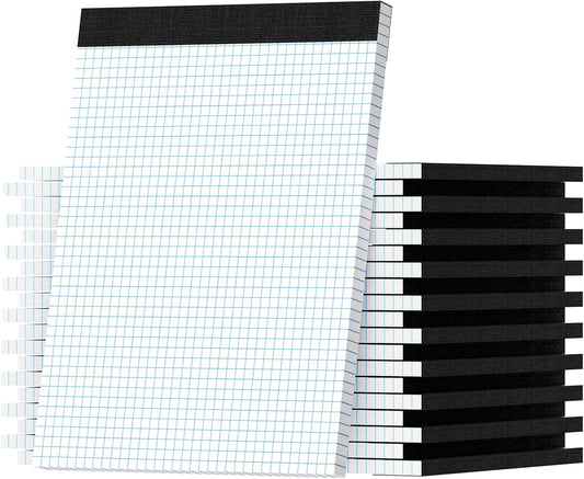 Graph Paper 8.5 X 11, 20 Pack, 4x4 Quad Ruled, Grid Paper Pad 8-1/2" X 11.75", Grid Pad 8.5 X 11.75, Engineering Notebook, Easy Tears Off, White 70 Gsm Graft Paper