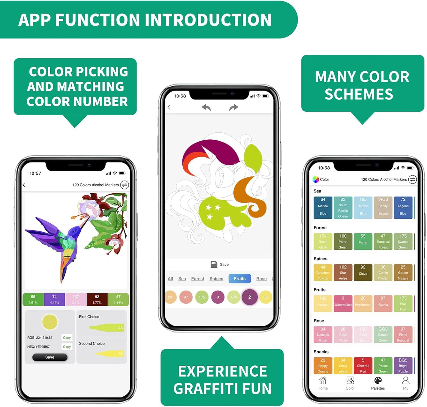80 Colors Alcohol Markers with Free App, Dual Tip Art Marker with Kickstand Case for Artists Adults and Kids. Alcohol Based Markers for Coloring Painting Sketching and Drawing, Great Gift