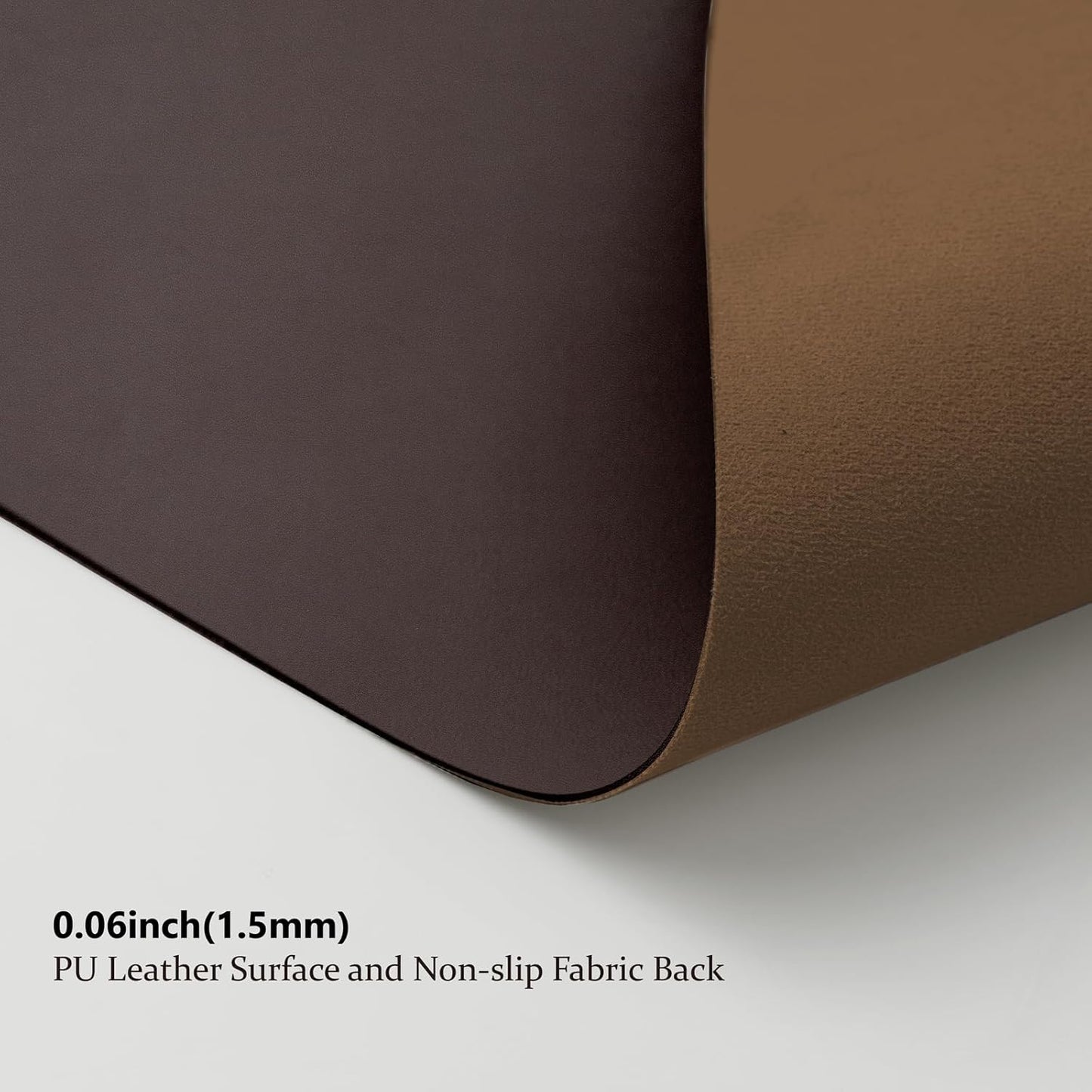 Leather Desk Mat - Non-Slip PU Desk Pad for Office and Home - Desk Organization and Accessories - Ideal for Large Mouse Pad and Desk Mats on Top of Desks (Coffee,36"x 17")
