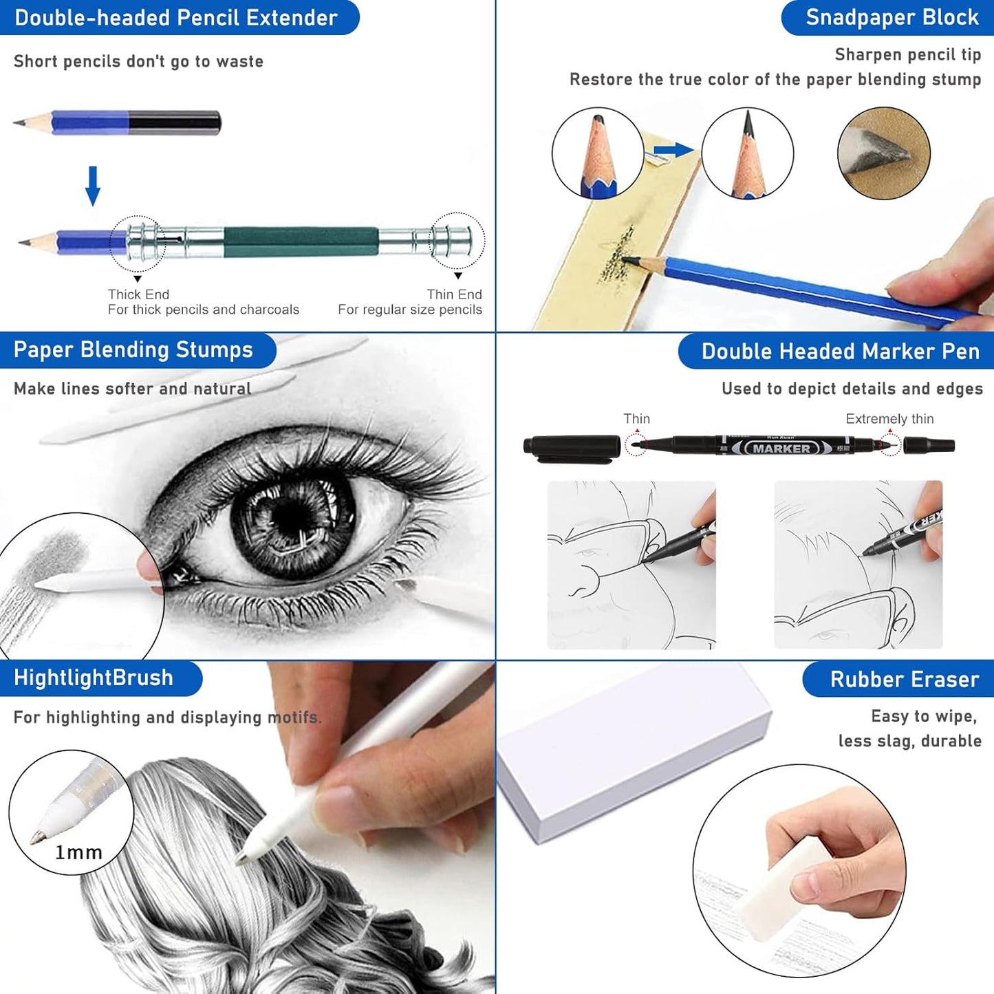 146Pcs Drawing and Sketching Colored Pencils Set, Art Supplies Include Sketch Charcoal Colored Metallic Watercolor Graphite Mark Pencils, Professional Drawing kit and Sketchbook for Artists Adult