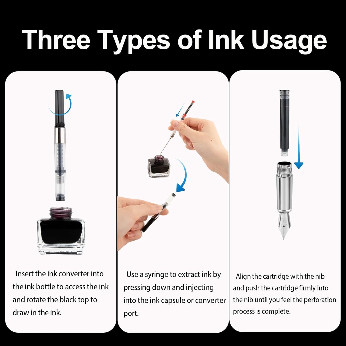 FEIDIAO Calligraphy Fountain Pen Set Deluxe Pen for Writing with 18 Ink Cartridges,Replacement Fine Nib,Ink Converter,Syringe Filler,Calligraphy Pen for Beginner Men Women